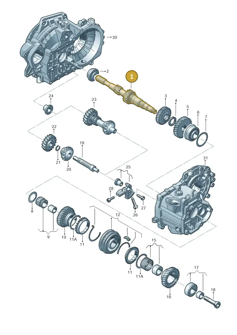02S311103E — Audi TTS Coupe 2.0 (2014-2023) diagram 746311310, position 1