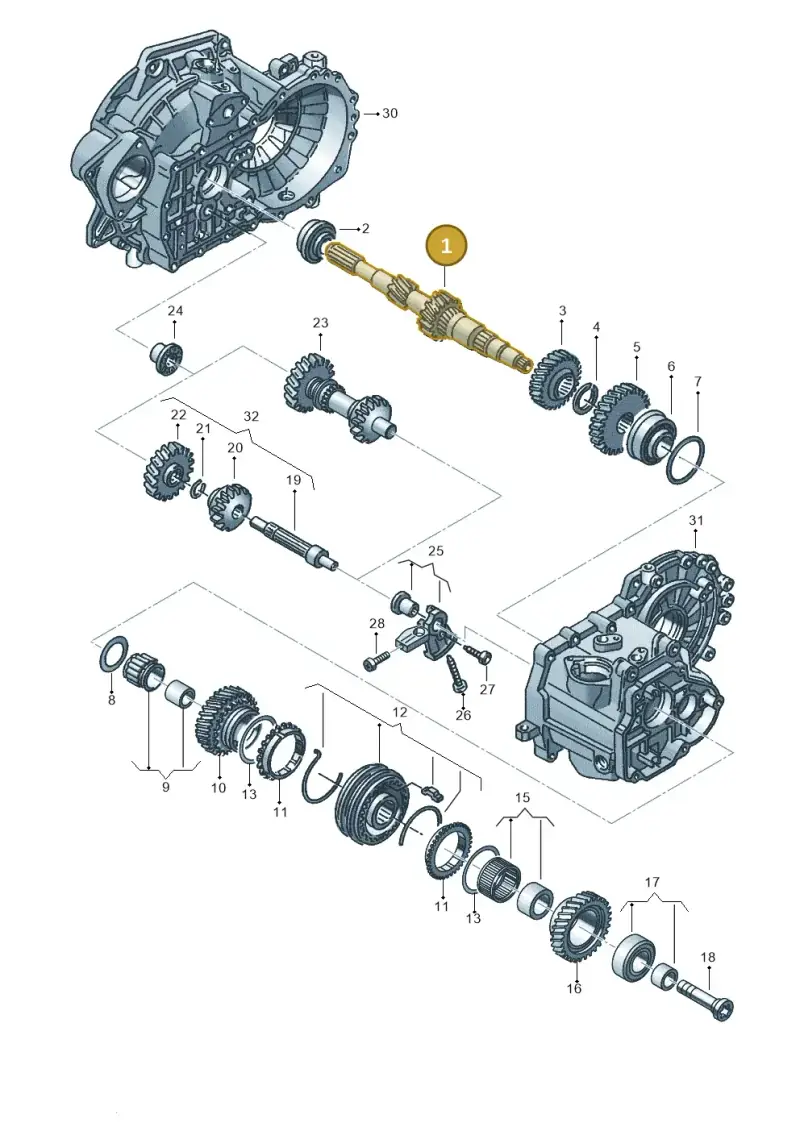 02S311103E — Audi A1 sportback 1.0 (2018-) diagram 890311320, position 1