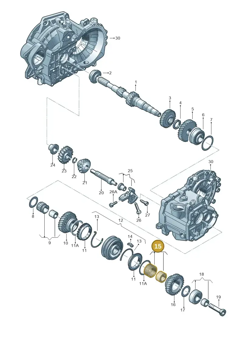 02S311228A — Audi A3/S3/quattro (2005-2007) diagram 625311410, position 15