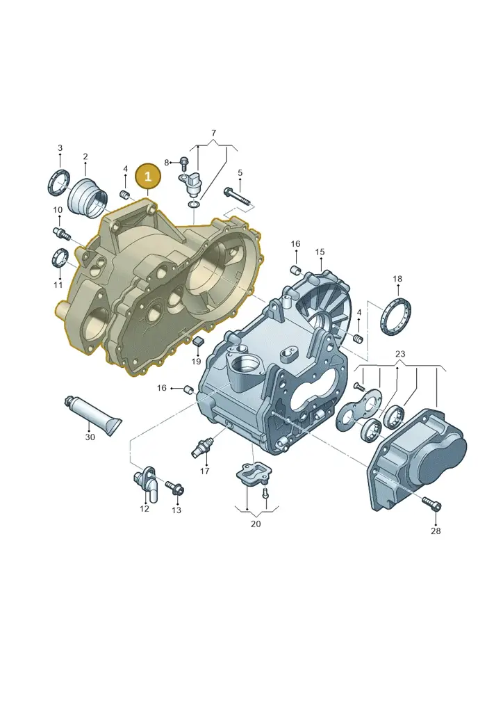 02T301107T — Audi A1 Sportback (2010-2015) diagram 672301370, position 1