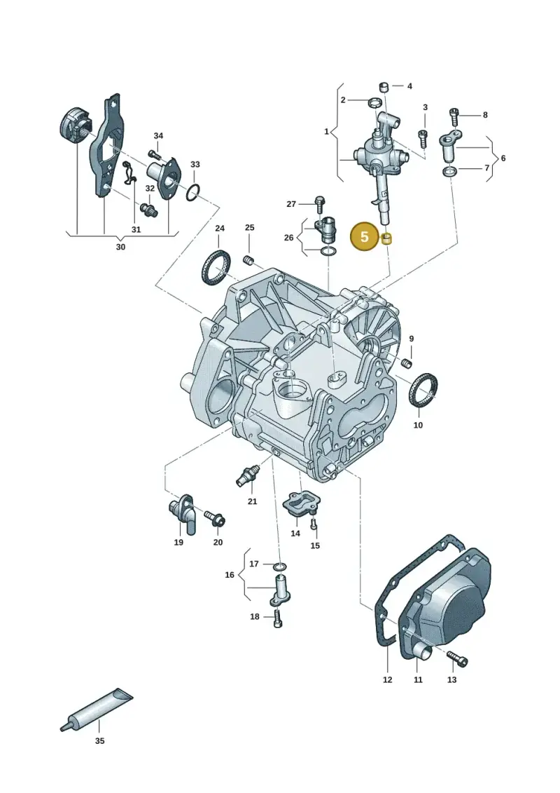 02T301209A — Audi A1 sportback 1.0 (2018-) diagram 2f0301110, position 5