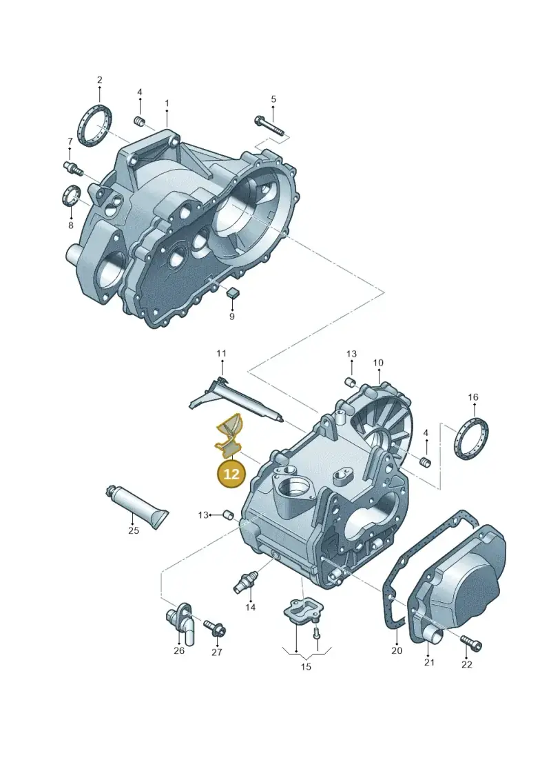 02T301288 — Audi A3 Sportback (2016-2020) diagram 746301300, position 12