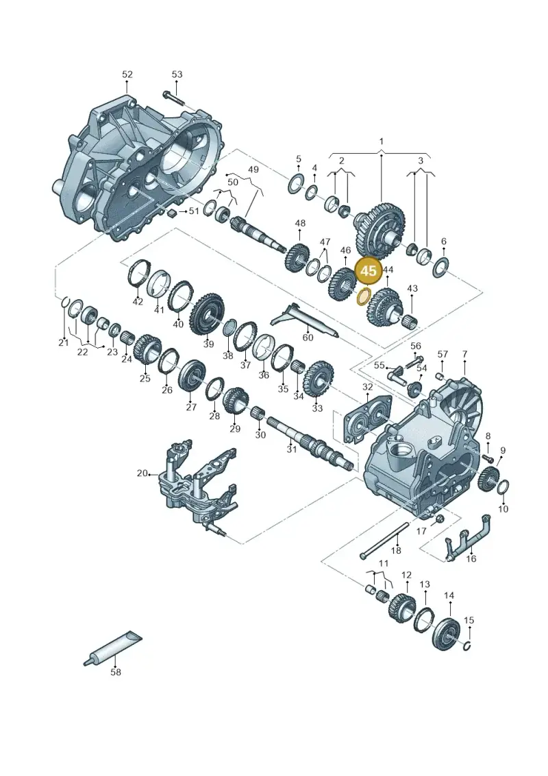 02T311321 — Audi A1 sportback 1.0 (2018-) diagram 837305030, position 45