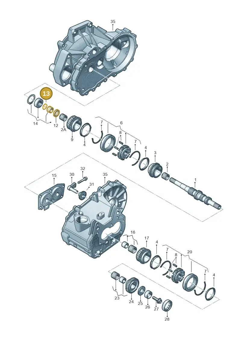 02T311327B — Audi A3 Sportback (2008-2013) diagram 231311370, position 13