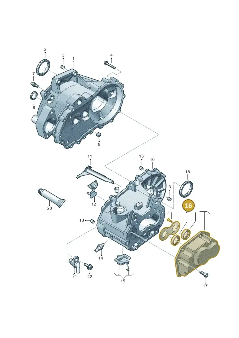 02U301201G — Audi A1 sportback 1.0 (2018-) diagram 746301400, position 16