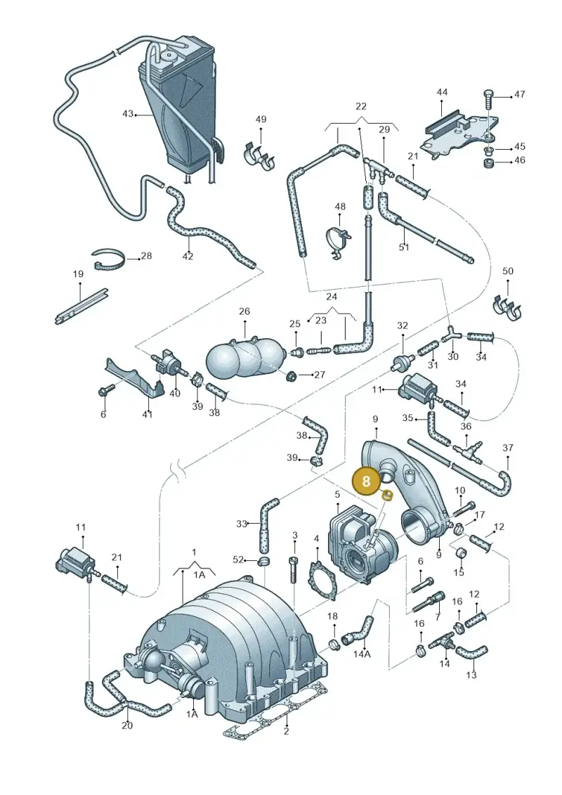 034133335D — Audi A6/S6/Avant/qu.   05> (2004-) diagram 448133630, position 8