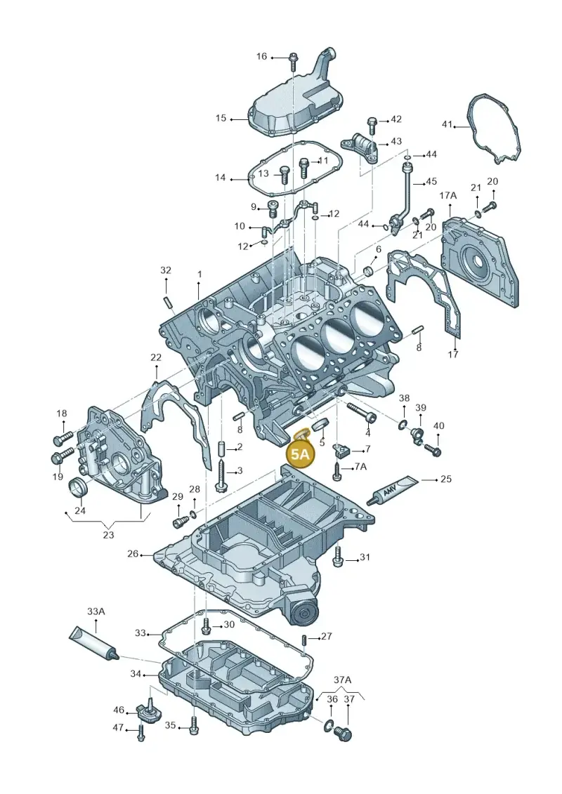 035103111B — Audi A6/Wagon/quattro (2001-2004) diagram 260103310, position 5A