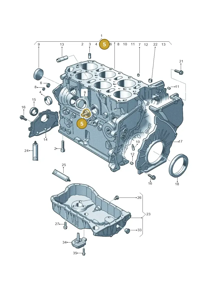 035103111B — Audi A3 Sportback (2008-2013) diagram 278103200, position 5