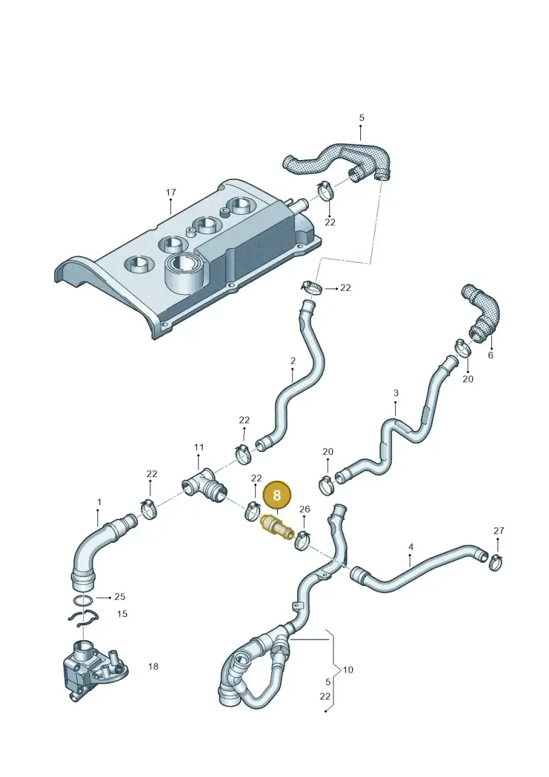 035103245G — Audi TT Coupe/Roadster (2002-2006) diagram 278103800, position 8