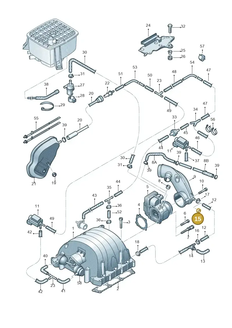 035133335 — Audi A4/S4/Av./qu.     05> (2005-) diagram 249133800, position 15