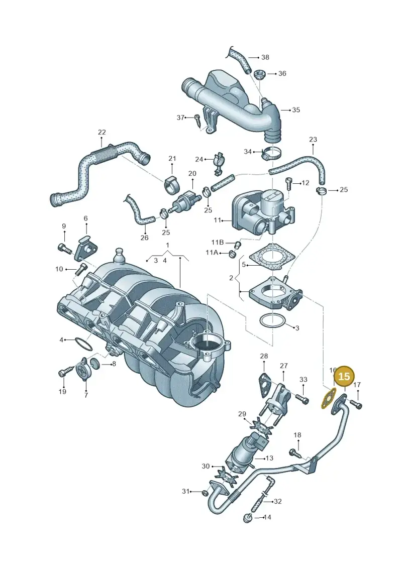 036131521AC — Audi A2 (2000-2005) diagram 248133100, position 15