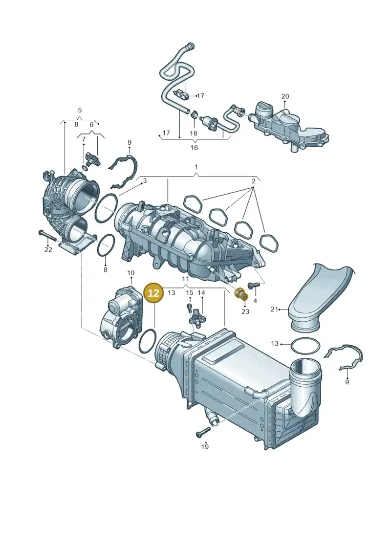 036133073 — Audi A3 Sportback (2019-2021) diagram 596133570, position 12