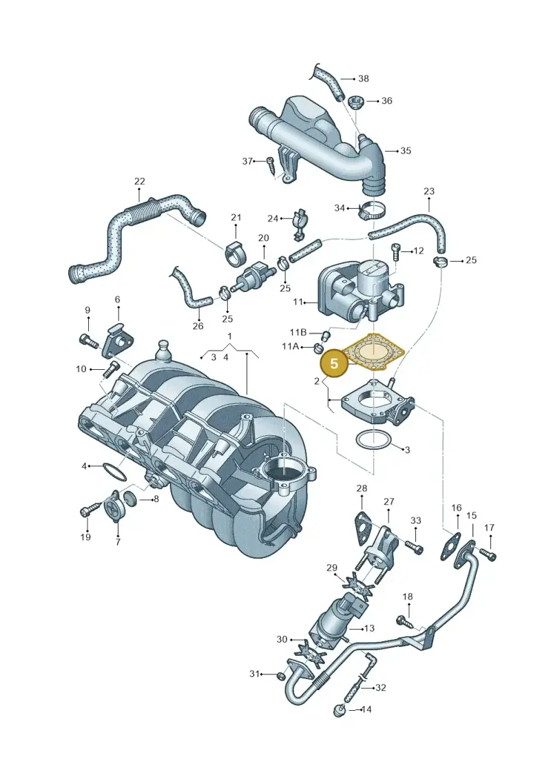 036133161C — Audi A2 (2000-2005) diagram 248133100, position 5