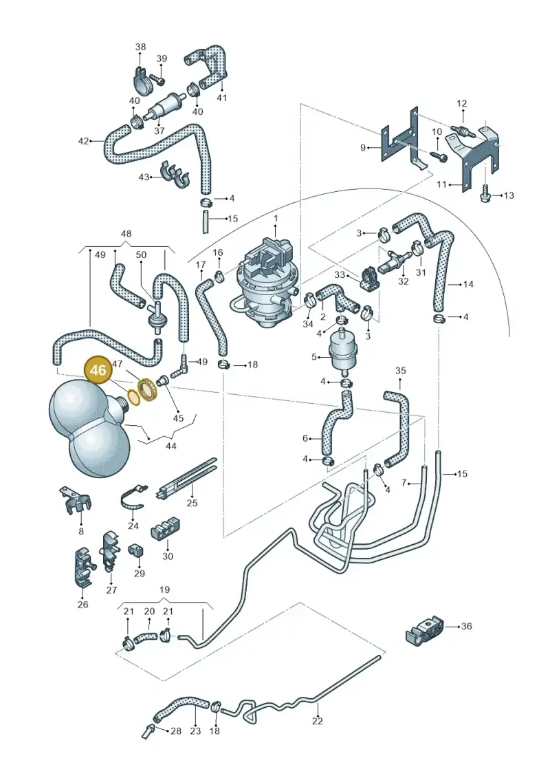 037121687 — Audi A8/S8/qu. lang    08> (2007-) diagram 291201850, position 46