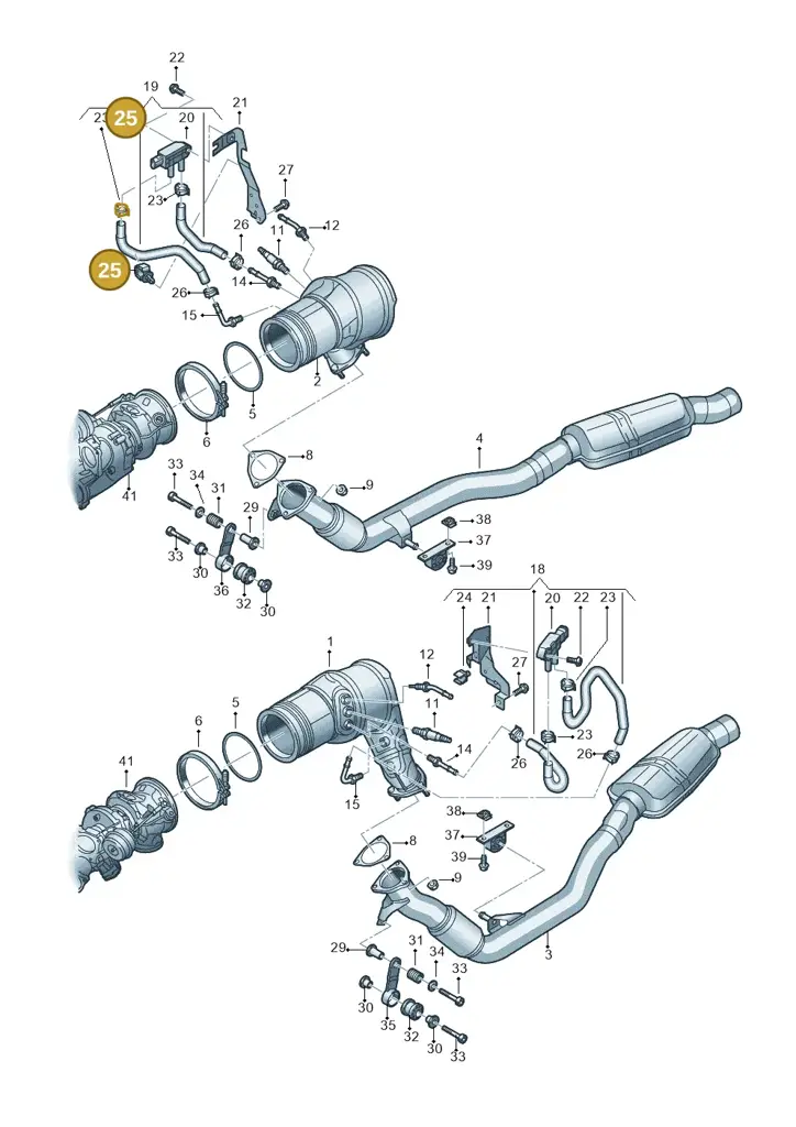 037133687BF — Audi RS Q8 Quattro (2019-) diagram 595253500, position 25