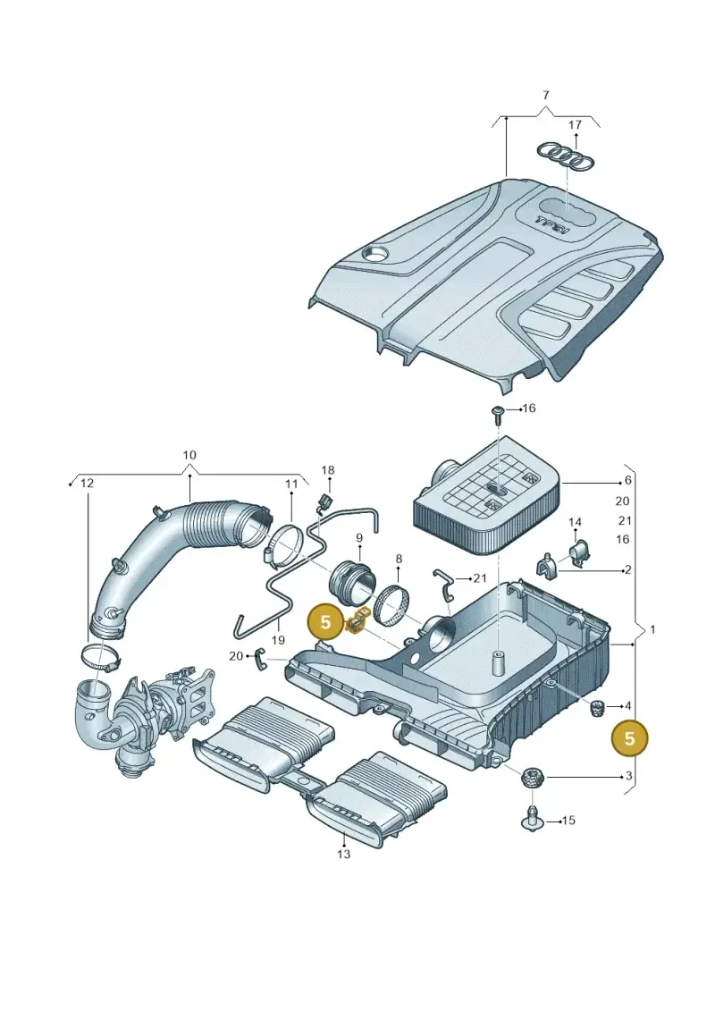 037906283C — Audi Q8 Quattro 3,0 (2018-) diagram 859133120, position 5