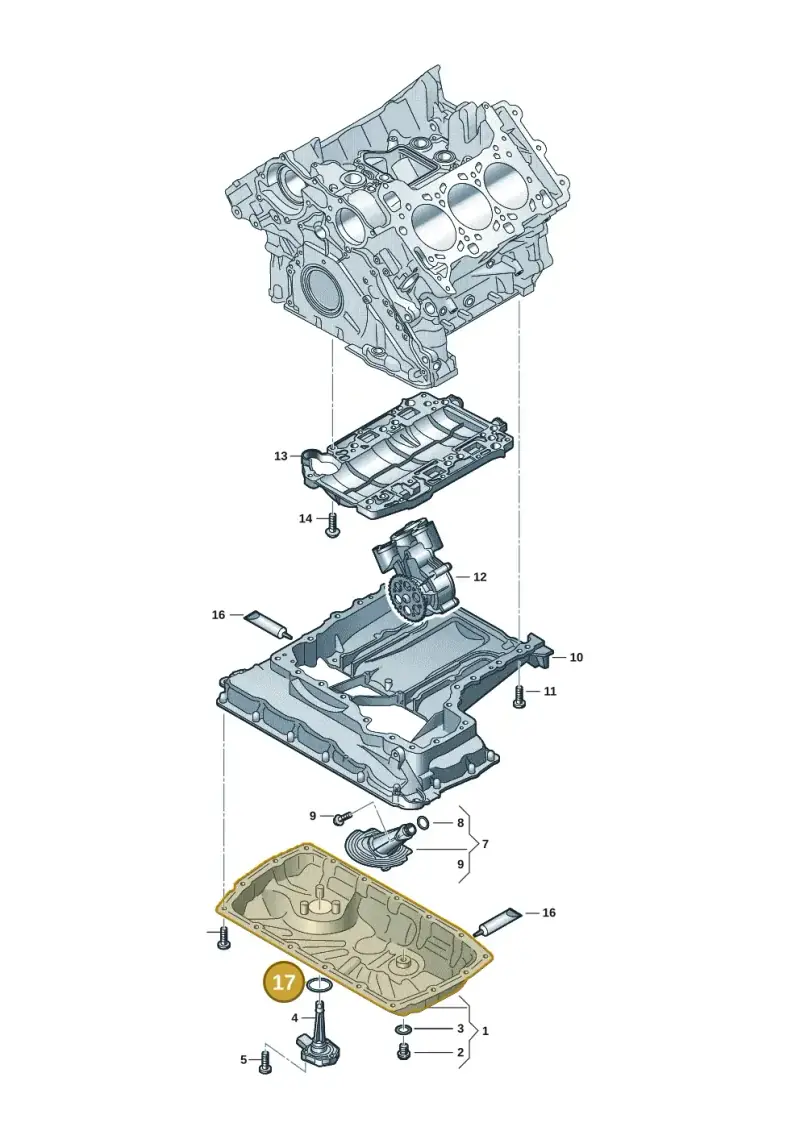 038103196B — Audi A5 Limo 2.0 (2024-) diagram 849103191, position 17