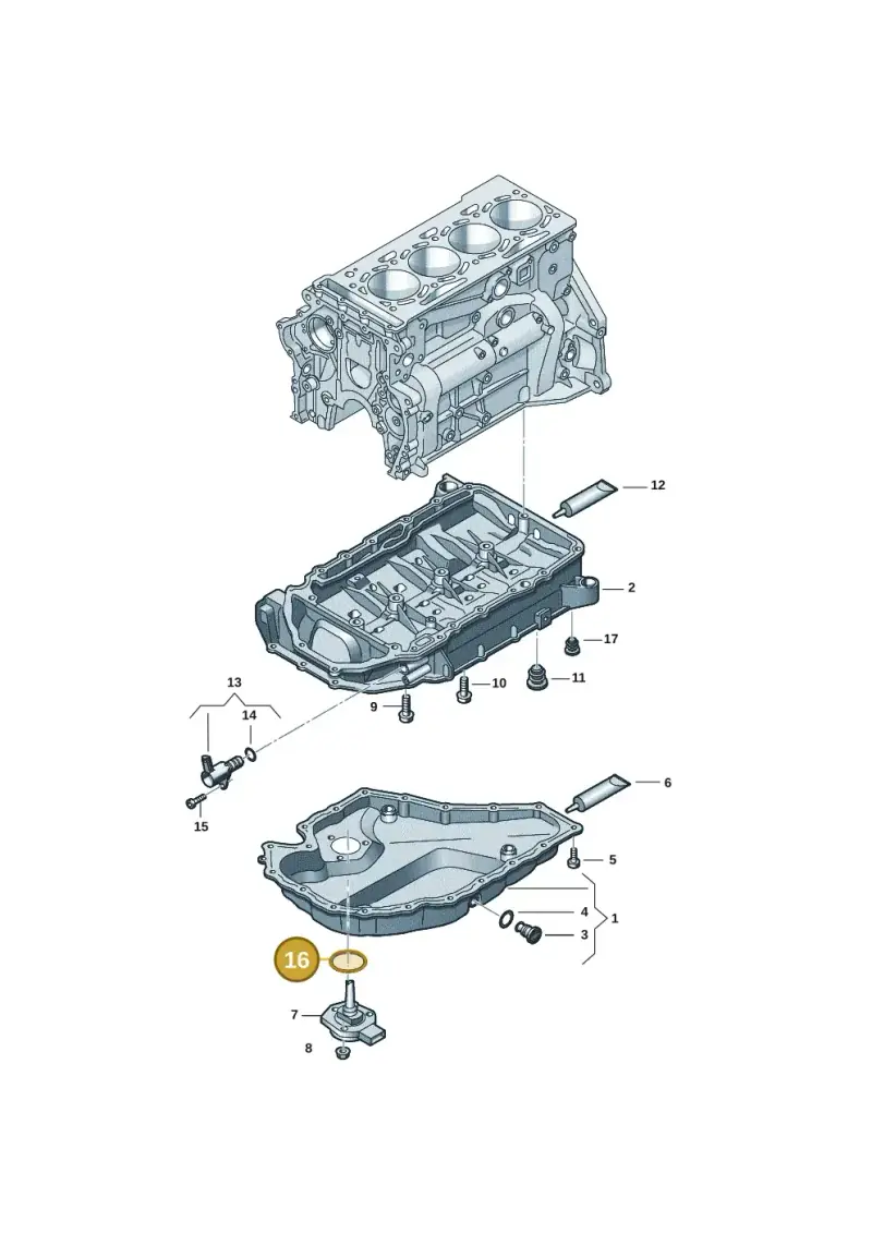 038103196B — Audi A5 Limo 2.0 (2024-) diagram 5h0103017, position 16