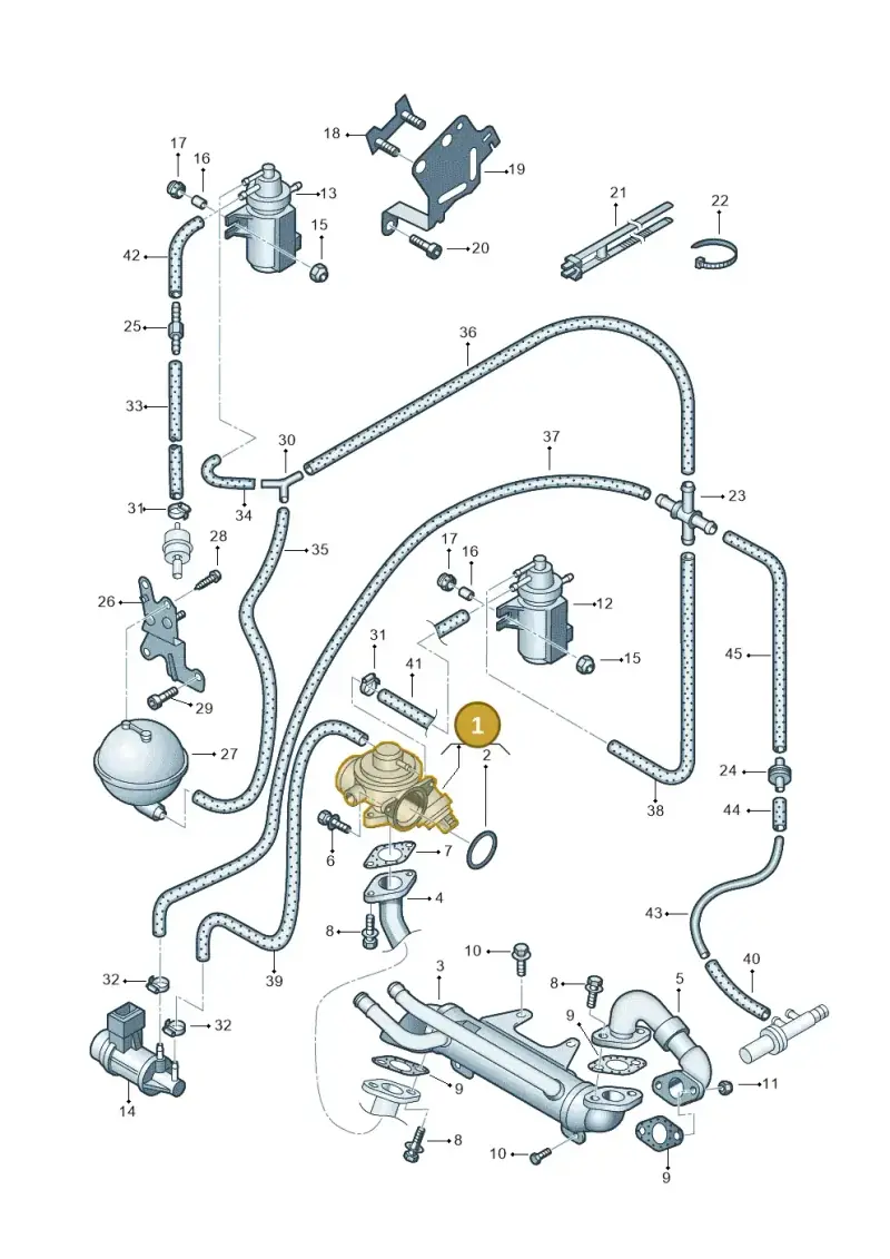038131501AQ — Audi A4/S4/Av./qu. (2001-2004) diagram 249131250, position 1