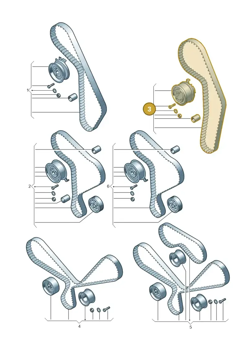 038198119 — Audi A4/S4/Av./qu. (2001-2004) diagram 404109000, position 3