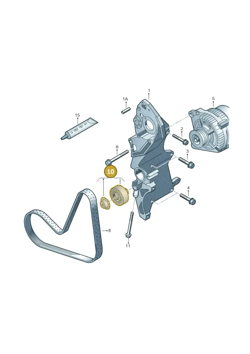 038903315AP — Audi Q3 2.0 TDI (2014-2019) diagram 649903600, position 10