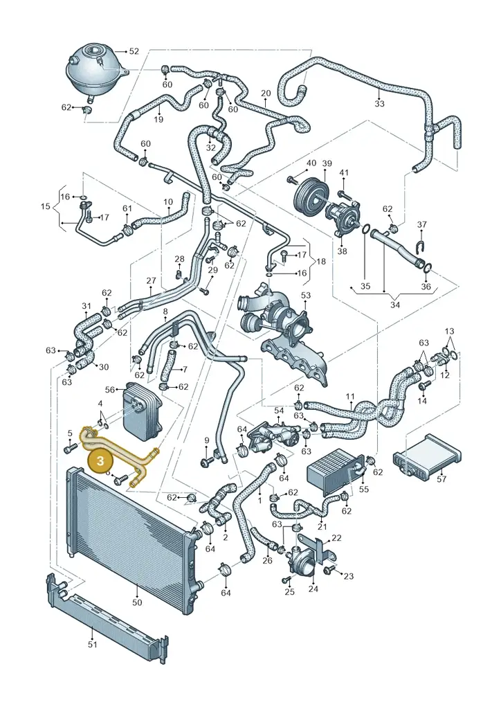 03C121050G — Audi A1 Sportback (2010-2015) diagram 708121150, position 3