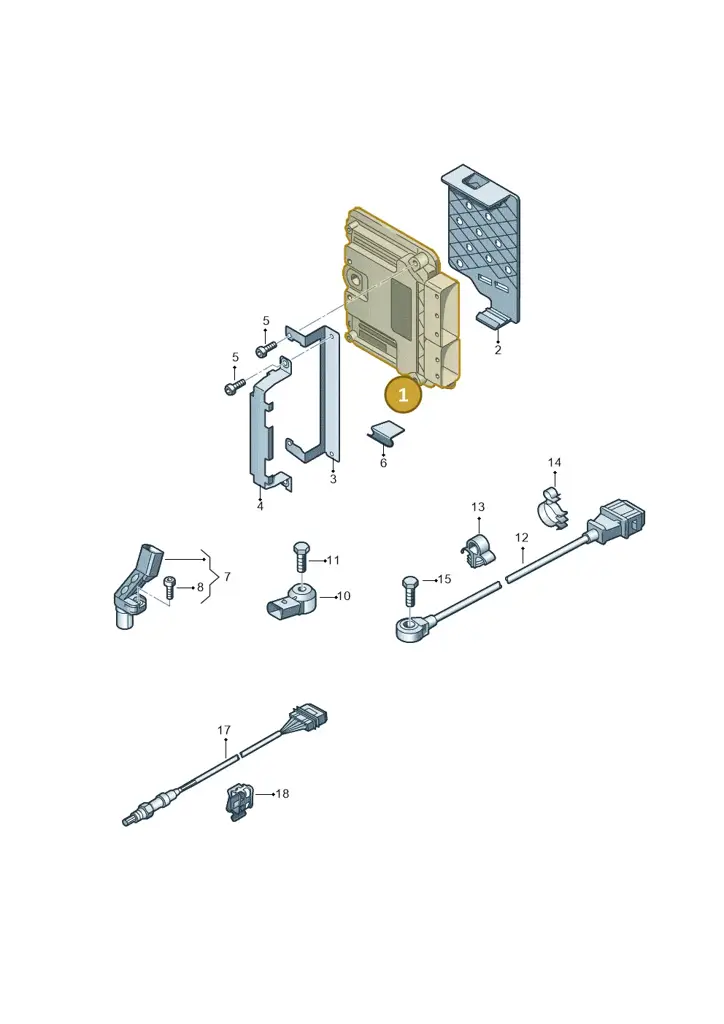03C906016BH — Audi A1 Sportback (2010-2015) diagram 708906000, position 1