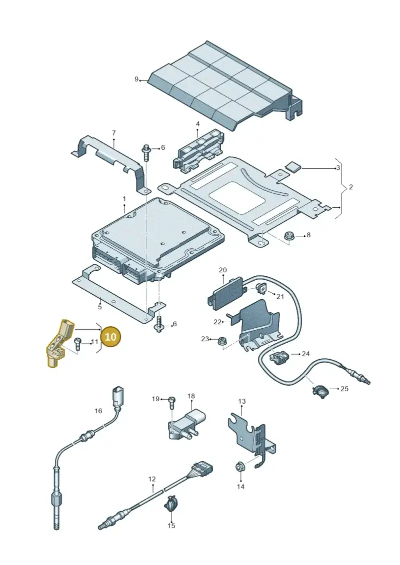 03C906433E — Audi Q3 2.0 TDI (2014-2019) diagram 855906050, position 10
