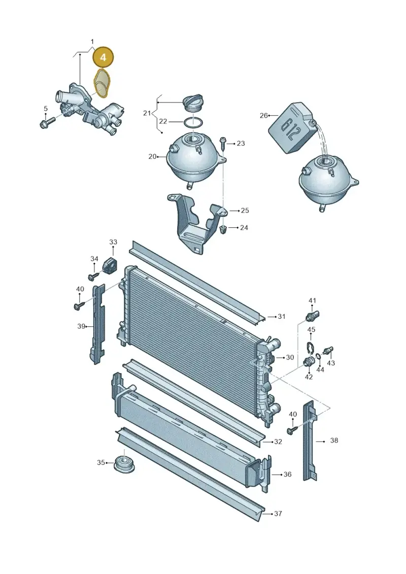 03F121119 — Audi A1 Sportback (2010-2015) diagram 708121700, position 4