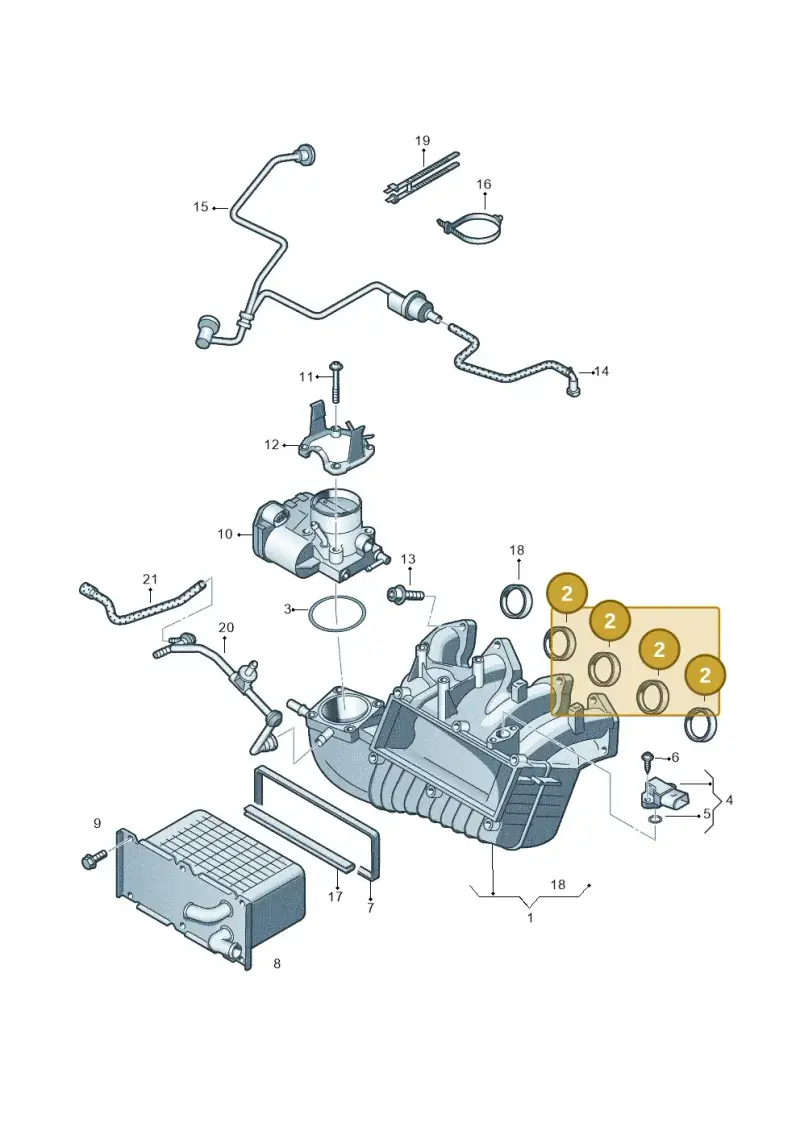 03F129717 — Audi A1 Sportback (2010-2015) diagram 672133300, position 2