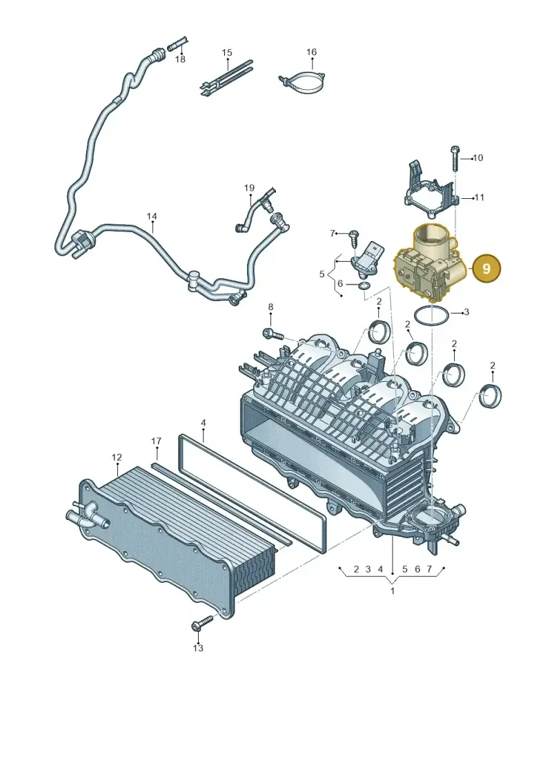 03F133062E — Audi A5 Sportback (2016-2020) diagram 745133150, position 9