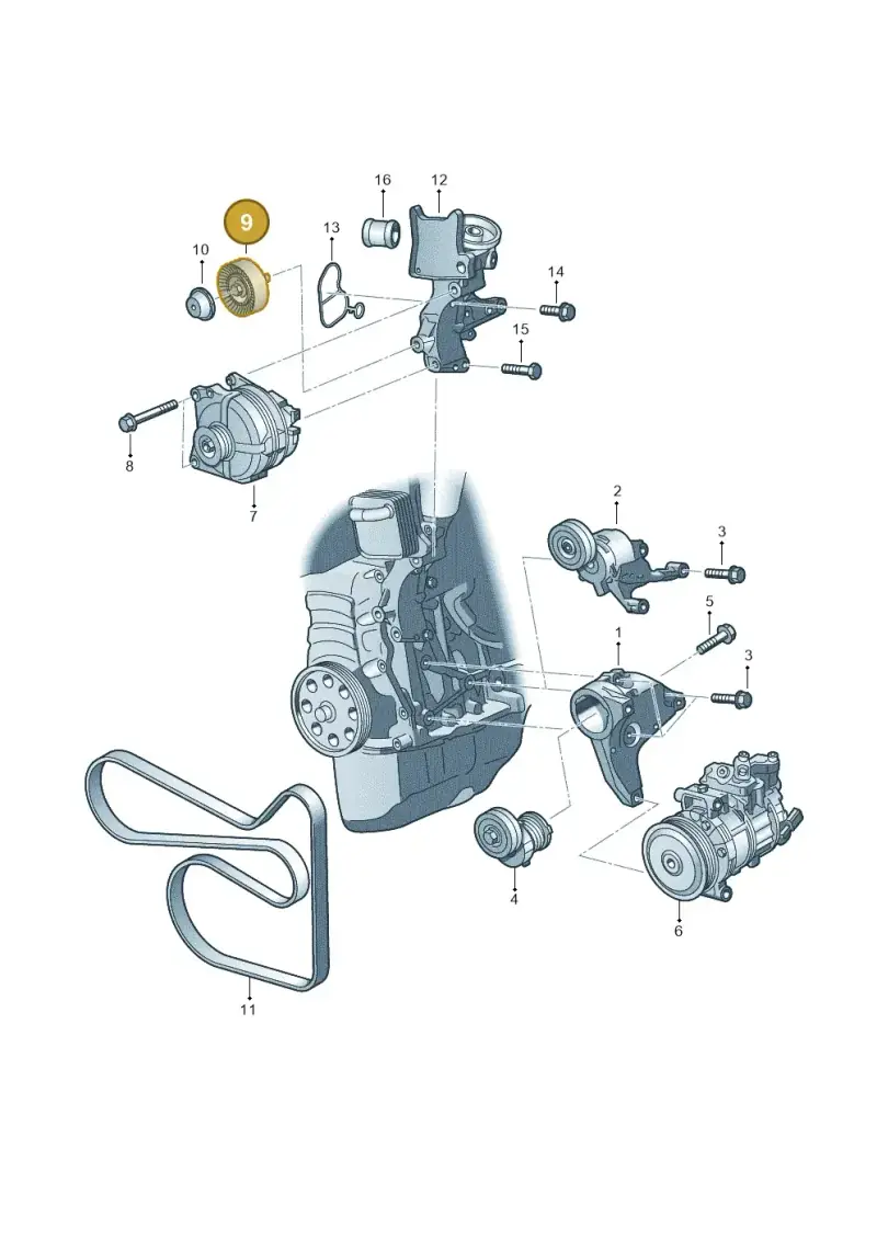 03F145276 — Audi A1 Sportback (2010-2015) diagram 672903150, position 9