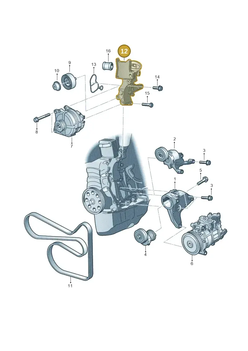 03F903141F — Audi A1 Sportback (2010-2015) diagram 672903150, position 12