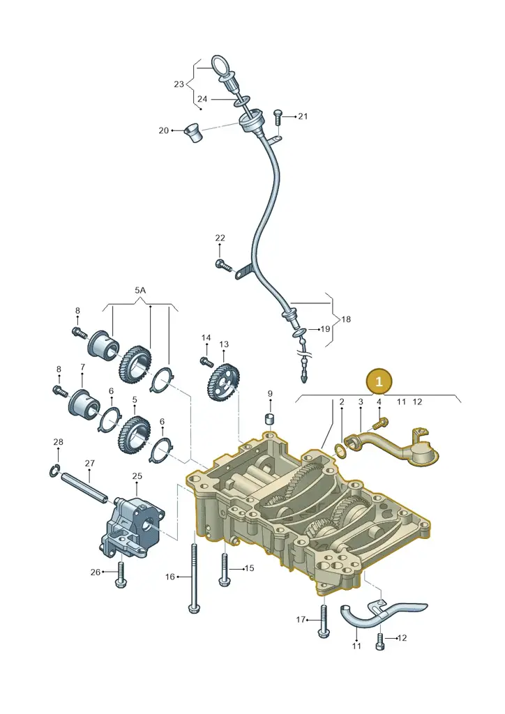 03G103295AN — Audi A4 Av. Allroad (2008-2016) diagram 460115250, position 1