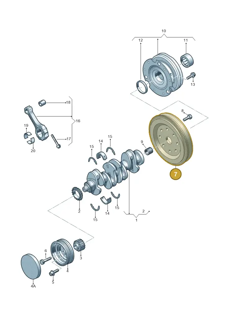 03G105323AD — Audi A6 2.0 tdi (2010-2015) diagram 636105500, position 7