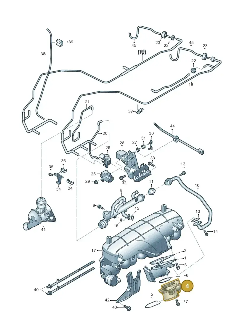 03G128063J — Audi A4/S4/Av./qu.     05> (2005-) diagram 448131000, position 4