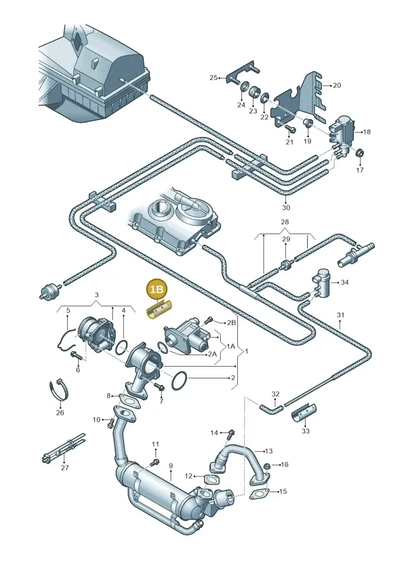 03G131531B — Audi A3 Sportback (2008-2013) diagram 420131700, position 1B