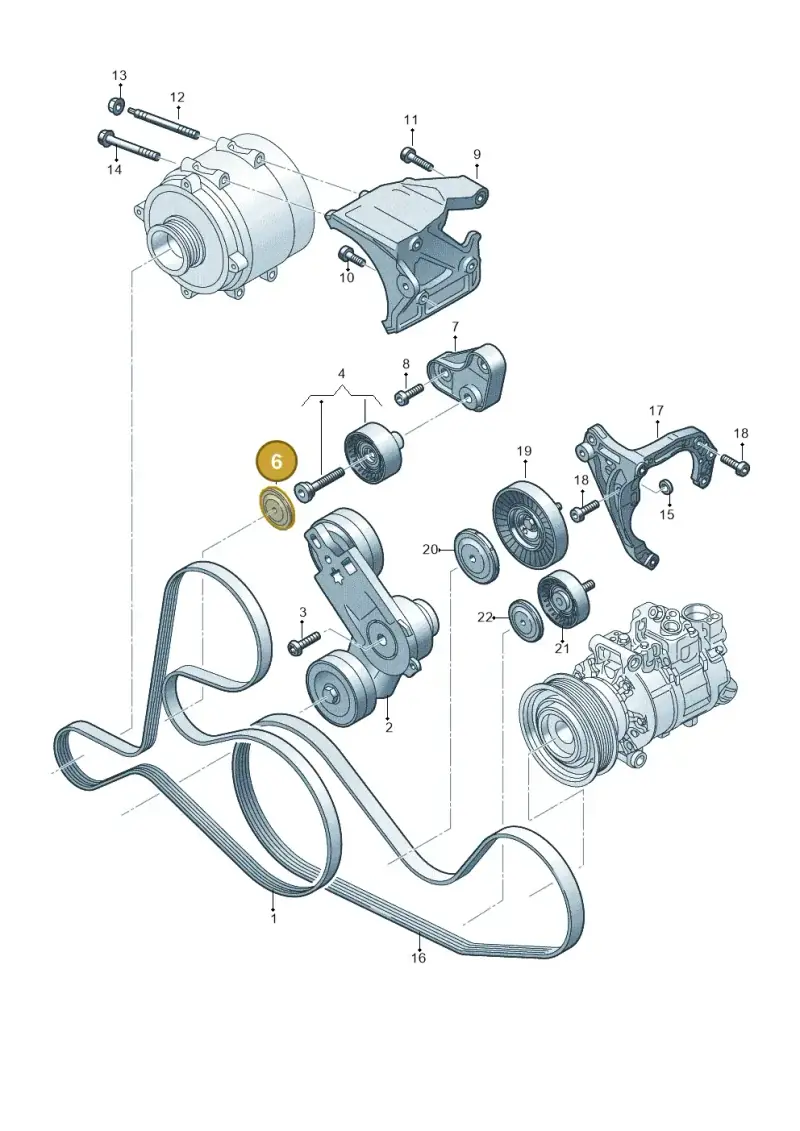 03G145291 — Audi A5 Limo 2.0 (2024-) diagram 838903550, position 6