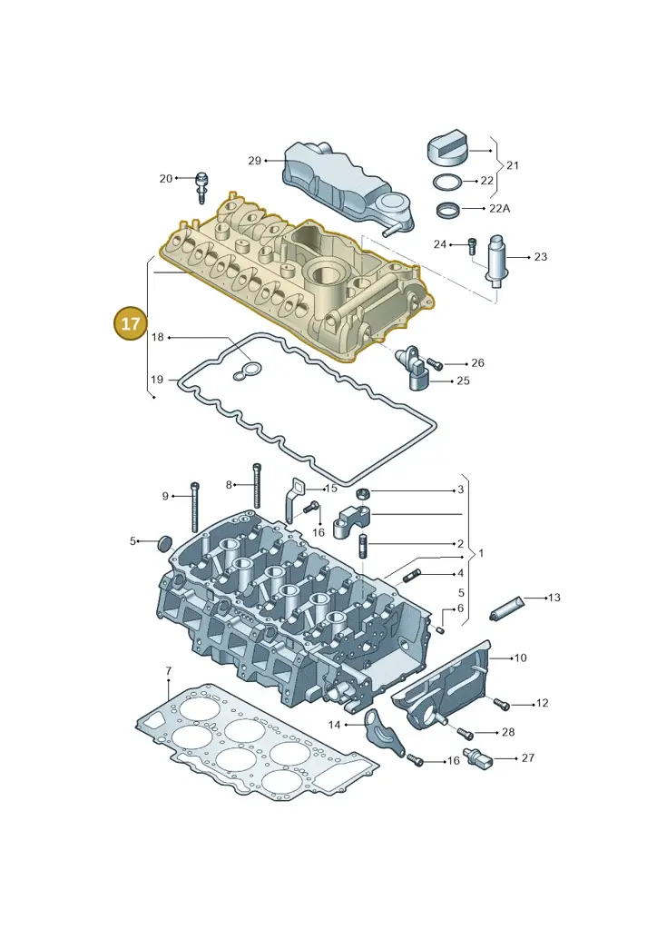 03H103429R — Audi Q6 (2022-) diagram 809103600, position 17