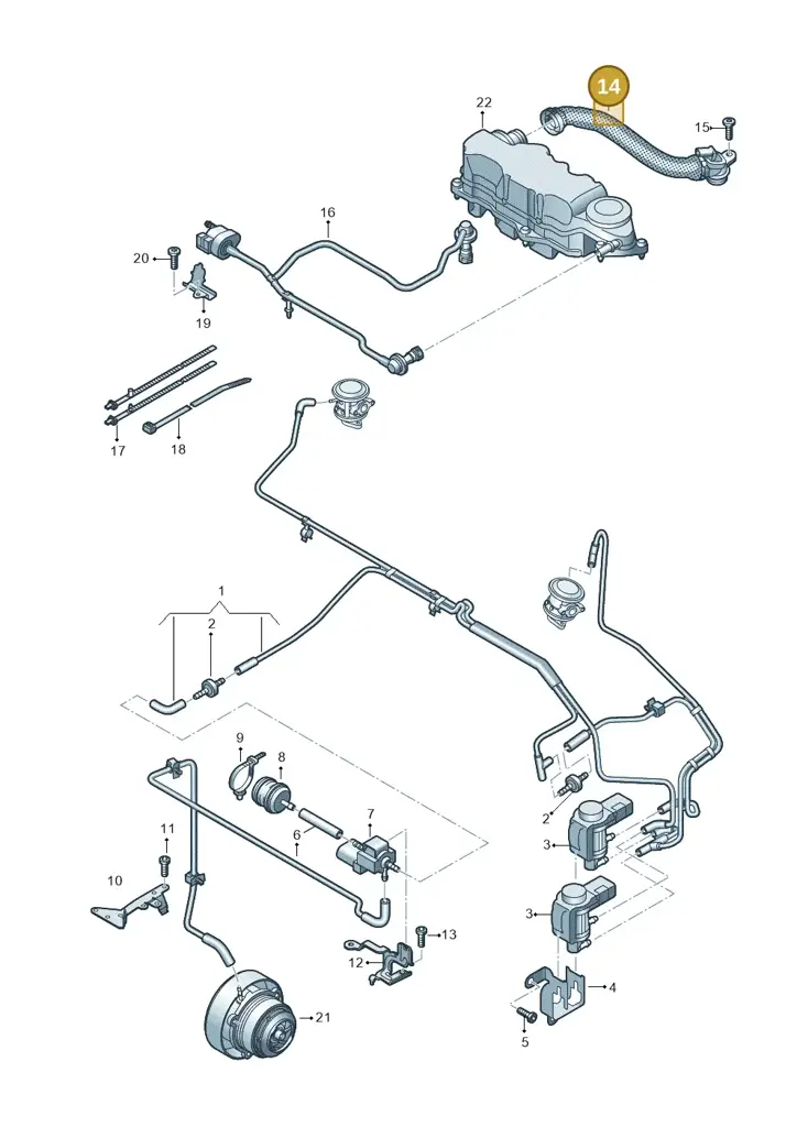 03H103474G — Audi Q6 (2022-) diagram 809133015, position 14