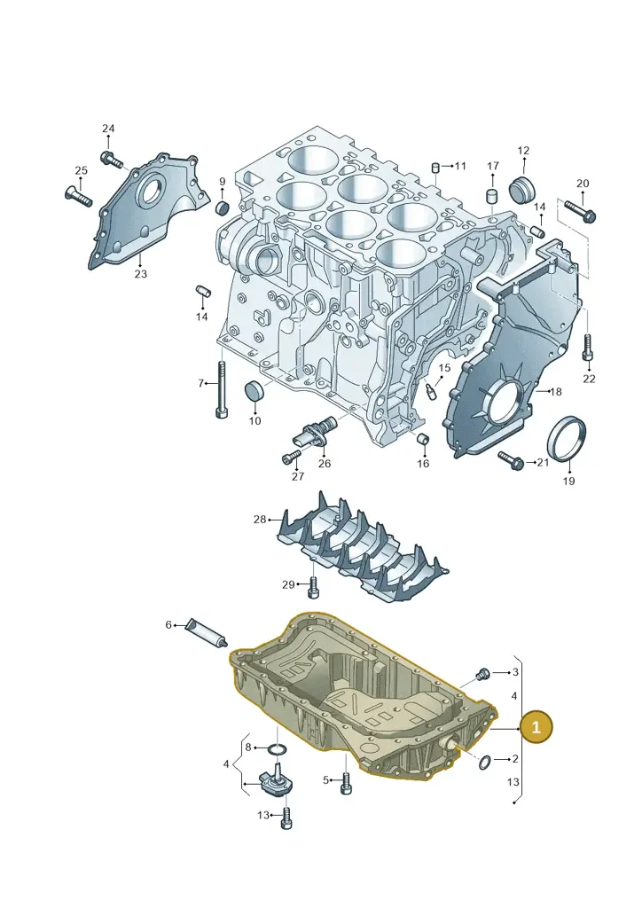 03H103601AG — Audi Q6 (2022-) diagram 809103300, position 1