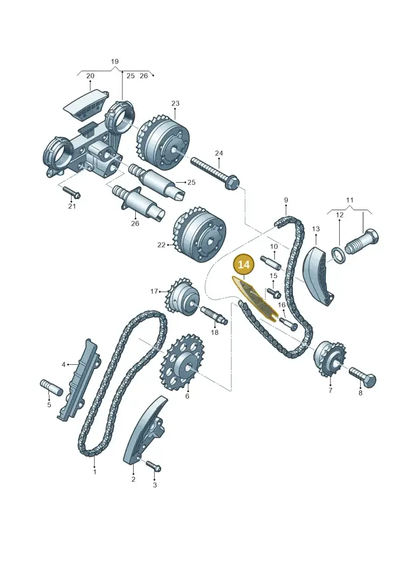 03H109513B — Audi Q7 qu. 3.0 TDI (2009-2015) diagram 460109900, position 14
