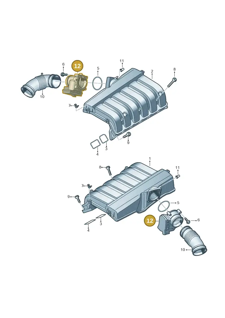 03H133062D — Audi A8L qu. 3.0 TDI (2013-2018) diagram 696133820, position 12