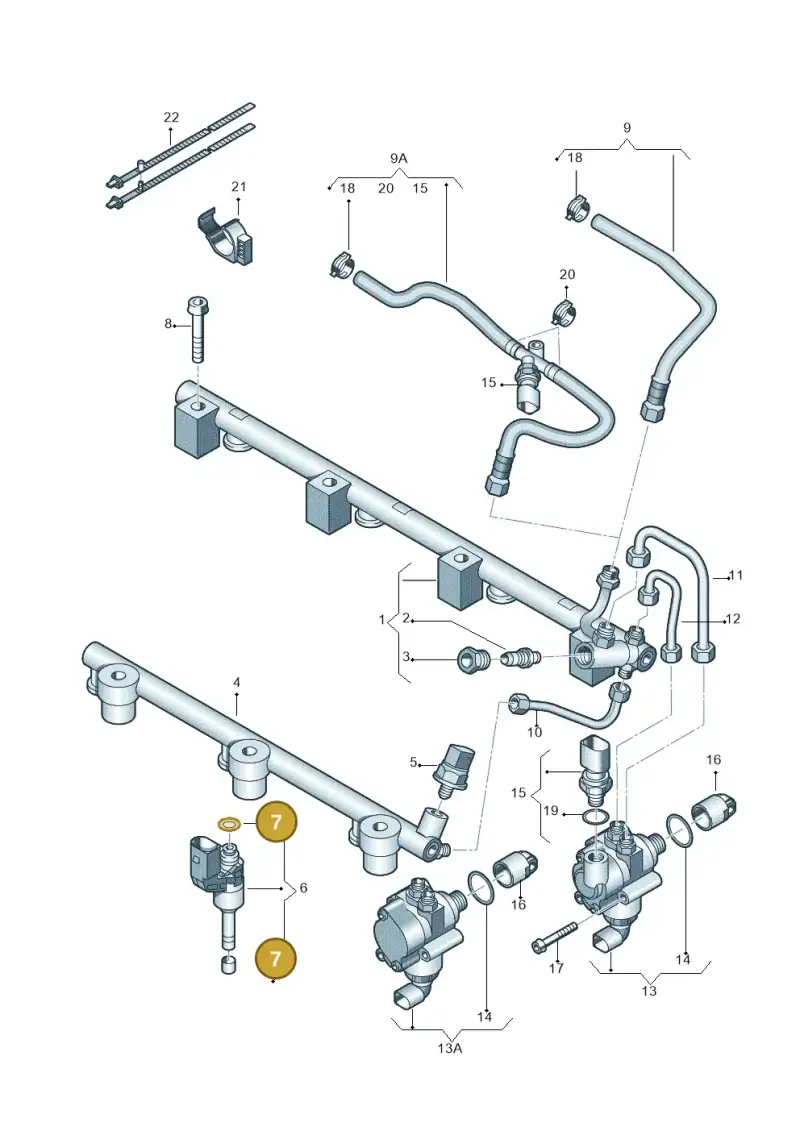 03H198149A — Audi Q7 qu. 3.0 TDI (2009-2015) diagram 493133440, position 7