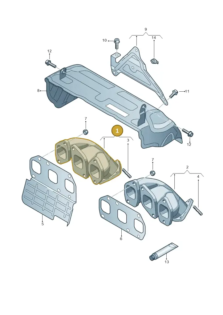03H253031C — Audi Q7 qu. 3.0 TDI (2009-2015) diagram 460253300, position 1
