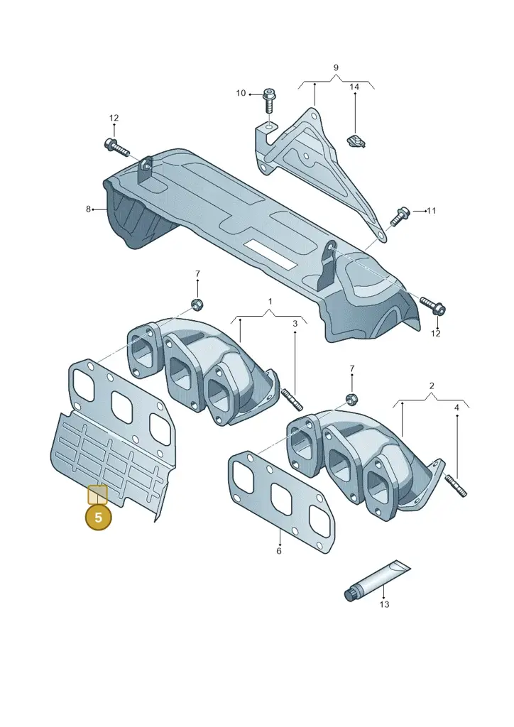 03H253039E — Audi Q7 qu. 3.0 TDI (2009-2015) diagram 460253300, position 5