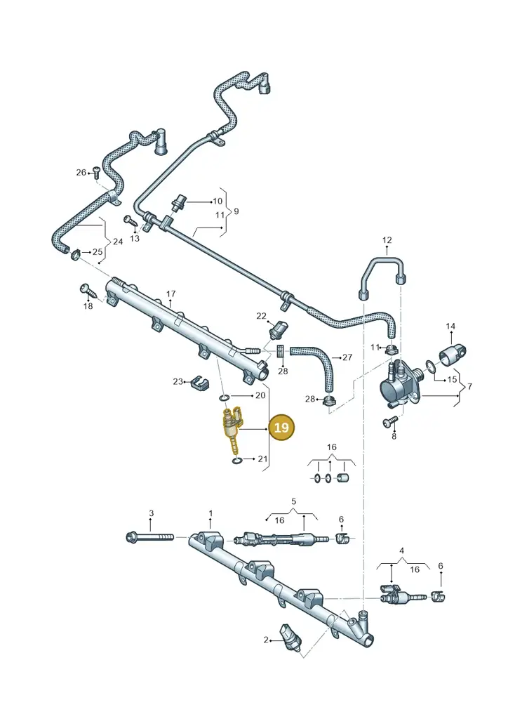 03H906031A — Audi Q6 (2022-) diagram 809133200, position 19