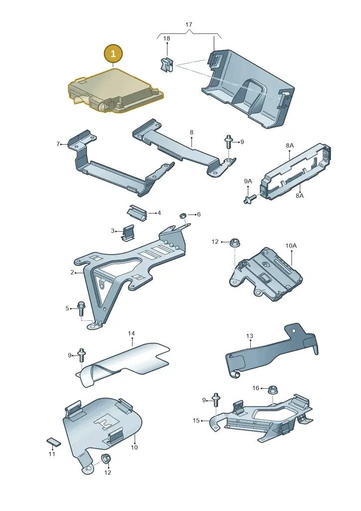 03H906032DJ — Audi Q7 qu. 3.0 TDI (2009-2015) diagram 493906000, position 1