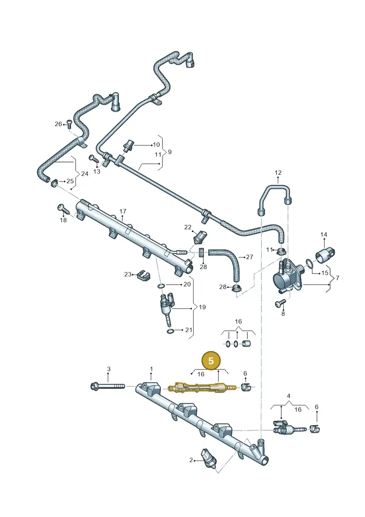 03H906036J — Audi Q6 (2022-) diagram 809133200, position 5