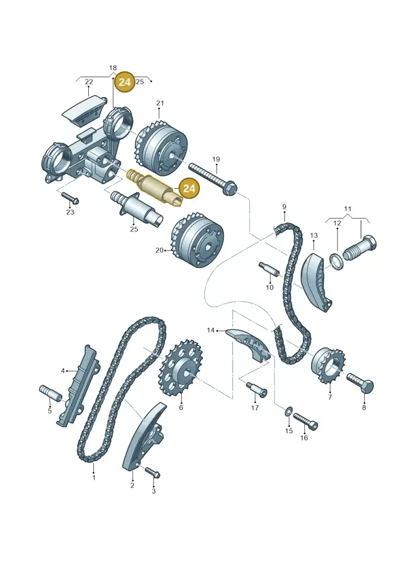 03H906455 — Audi TT Coupe/Roadster 08> (2007-) diagram 244109900, position 24